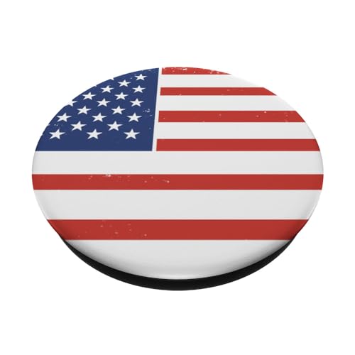 American Flag PopSockets Swappable PopGrip, Black - Image 2