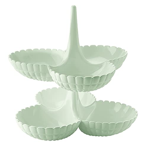 Guzzini - Guzzini - Tiffany, Set de 2 Plats à Hors-D’Oeuvre - Mauve Vert, 27x25xh25,5 cm - 199201243