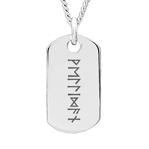 Genuine 925 Sterling Silver Personalised Rune Dog Tag Necklace/Gifts Ideas For Him and Her/Free Engraving/Quality Handmade Silver KIMNKIM-C25-1 (VELLIDAN - Well-being, Health,APA - Meditation) Genuine 925 Sterling Silver Personalised Rune Dog Tag Necklace/Gifts Ideas For Him and Her/Free Engraving/Quality Handmade Silver KIMNKIM-C25-1 (VELLIDAN - Well-being, Health,APA - Meditation)