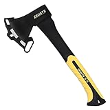 ZEUSTR Small Camping Axe, Forged Steel Blade with Shock-Absorbing Handle, Outdoor Hatchet for Camping&Kitchen, Wood Chopping and Kindling