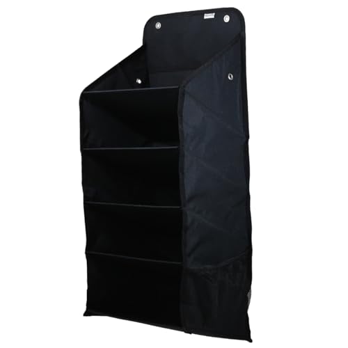 シューズラック 車内用 車中泊 カーキャンプ 吊り下げ式 ハイエース キャンピングカー カーアクセサリー バンコン キャブコン 5段 ブラック