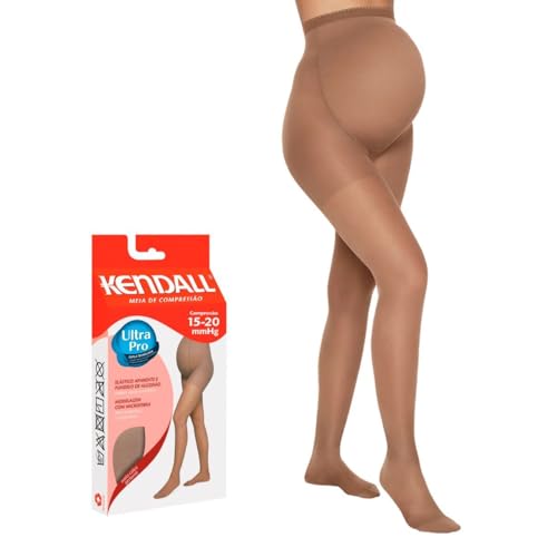 Meia Calça Gestante Media Compressão Elástico Aparente 1653 Mel Kendall Pequeno