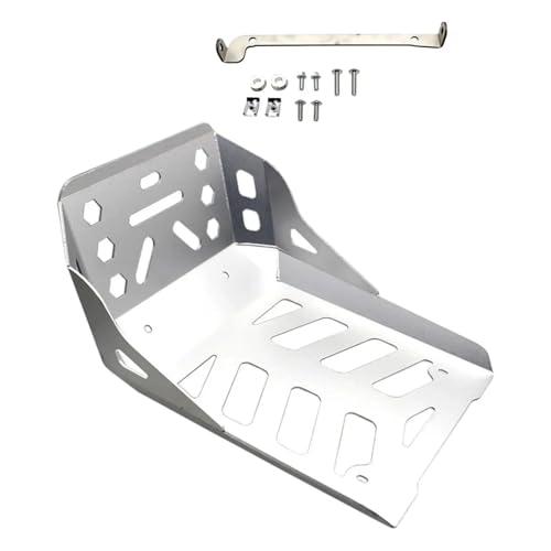 Skid plate guard moto en aluminium robuste de finition argent