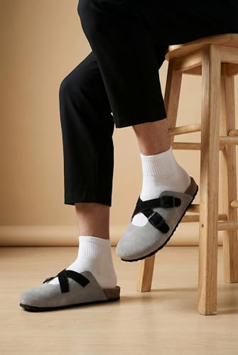 Image of Big Fox Men's Premium Closed-Toe Comfort Sandals with Adjustable Buckles | Cushioned Footbed | Casual