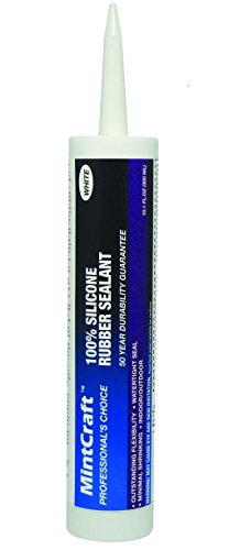 Prosource 7850800 Professional Choice Silicone Sealant, White, 10.1 Oz (Pack of 12)