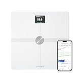 WITHINGS Body Smart - Balance connectée avec composition corporelle avancée (Poids, Masse grasse/Musculaire/Osseuse, Eau, Indice de graisse viscérale), Balance pèse personne WiFi et Bluetooth