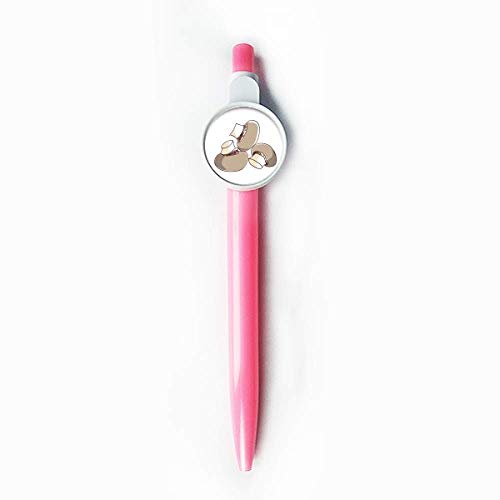 Stylo à bille rétractable bleu champignon pour vos notes de bureau et journal intime