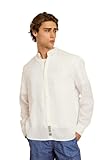 Tinta unita La Martina Camicia Uomo Coreana in Lino Art MCC035 TL144