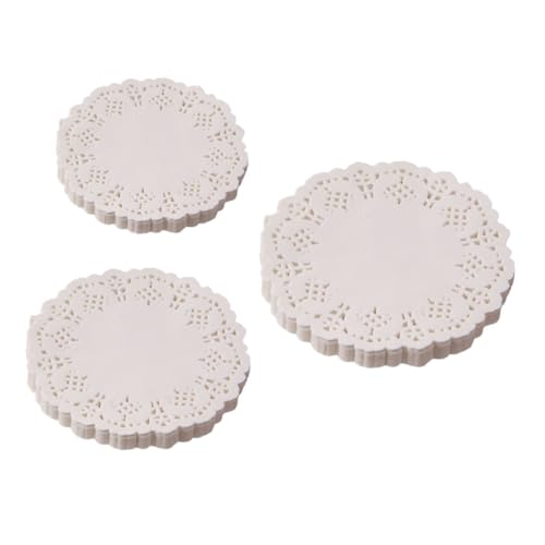 450pcs Lace-style Oil Absorbing Snack Papers for Plates and Fries