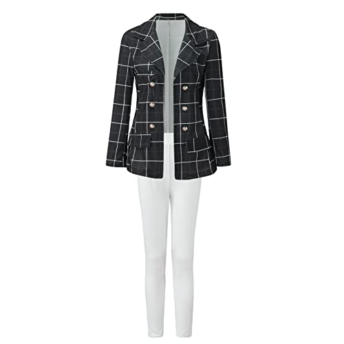 Chándal de moda para mujer, 2 piezas, casual, ligero, chaqueta delgada, abrigo de manga larga, pantalones de oficina y negocios, chaqueta para exteriores, trajes de vacaciones, oficina, fiesta,
