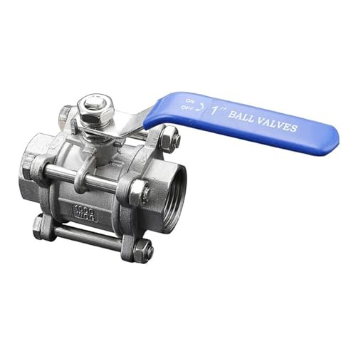 Válvula de bola de paso completo resistente de tres piezas en acero inoxidable DN32 de 1.25 pulgadas 3