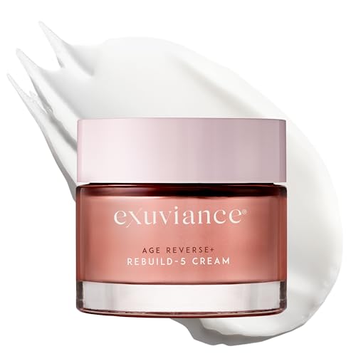 EXUVIANCE AGE REVERSE + Rebuild-5 Antiaging Moisturizer Cream with Shea Butter Glycerin Vitamin E Peony Botanical PHA Aminofil and MicroDiPeptide229 1.7 oz