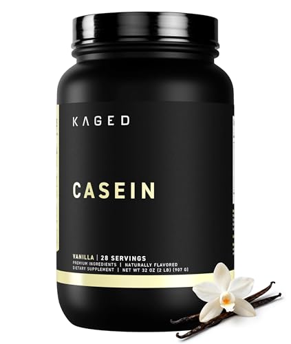 Kaged Premium Casein Protein Powder | Vanilla | Micellar Casein | Banned-Substance Free Supplement, Build Muscle, Recover Faster | Kasein | 28 Servings