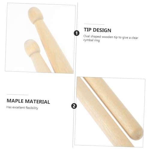 Baquetas de Madera Maple 5A para Jazz y Rock miniatura 5