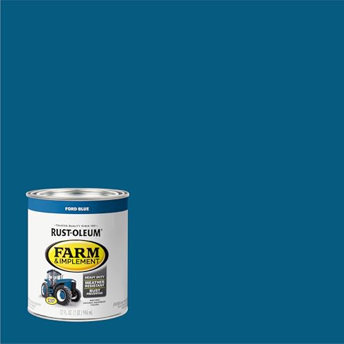 Image of Rust-Oleum 280153 Farm & Implement Enamel Paint, Quart, Ford Blue (Pack of 1)
