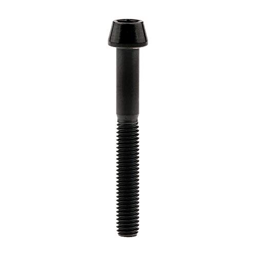Image of Titanium Ti Bolt M5x9 16 18 20 25 30 35 40 45 50 55 60mm Tapered Head Screws Pack of 4 (M5x40mm, Black)
