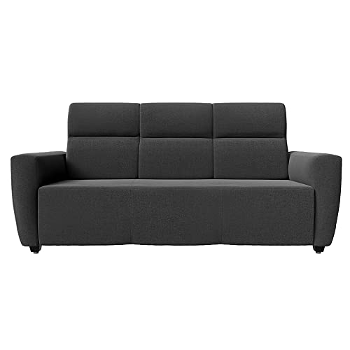 Image of Wakefit Sofa Set | 3 Year Warranty | Sofa 6 Seater, 6 Seater Sofa for Living Room, Wooden Sofa Set, Sofa Set 3+2+1 Seater - Belize(Reflection : Charcoal Grey)