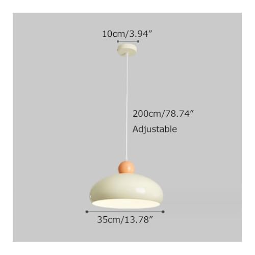 Lustre en verre orange nordique d'exception avec suspension de plafond réglable