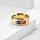 Wedding Bands Couples, Stainless Steel Rings Men Gold LGBT Ring with Rainbow Zirconia Promise Gifts for Girlfriend image 4