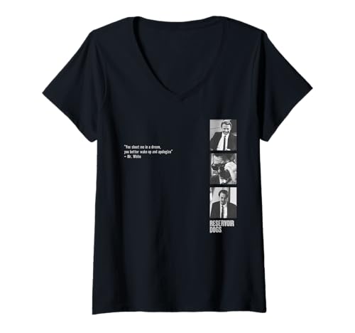 Femme Tarantino Reservoir Dogs Crime Thriller Film Mr. White Citation T-Shirt avec Col en V