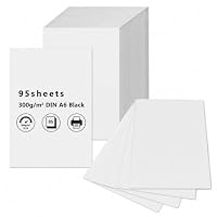 95 Stück Weiße A6 Blanko Postkarten zum Selbstgestalten, 300 g/m² Karteikarten Blanko A6 Papier Karten zum Beschriften, Kartonpapier Bastelkarton zum Bedrucken DIY(148 x 105mm)