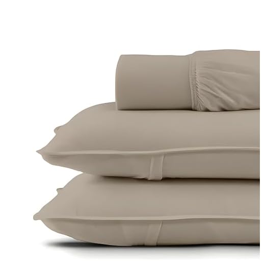 Jogo de Cama 100% Algodão Queen em Malha - 3 Peças - Lençol e duas Fronhas (Bege)