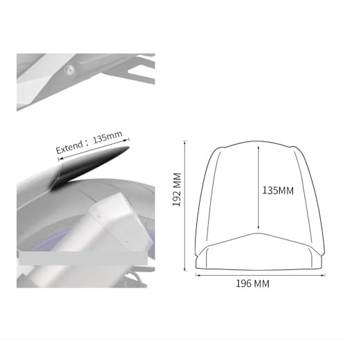 Extension de garde-boue MT10 anti-projection pour Niken
