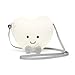 Jellycat Amuseables Cream Heart Plush Bag, 9 inches - Crossbody & Shoulder Purse - Fun & Unique Handbag