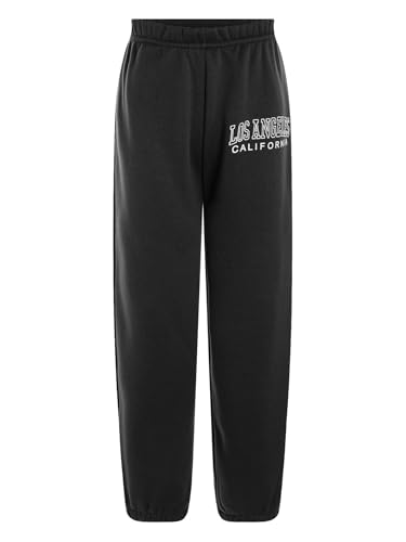 Kids Boys Girls Letters Printed Sweatpants Fleece Elastic Waistband Pants Athletic Jogger Pants