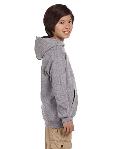 Champion Boy's Double Dry Action Fleece Pullover Hood, Light Steel, L3