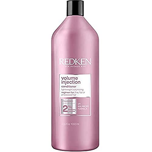 redken conditioner body full - Redken Volume Injection Conditioner | Hair Volumizer For Fine Hair | Detangling and Volumizing | 33.8 Fl Oz