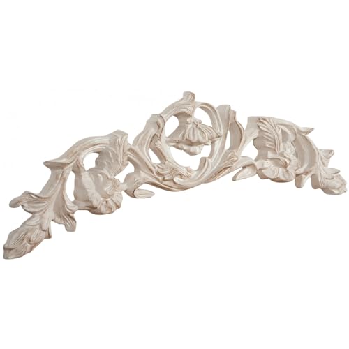 Biscottini Fregio legno L75,5xPR5.5xH24,5 finitura anticata - Fregio per Decorazioni casa - Fregio Pannello legno decorativo - Soprammobili vintage - Arredamento casa
