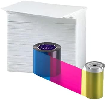 Datacard 525100-001-S96 Color Ribbon YMCKT - 250 Prints for Sigma SL1, Sigma SL2, and Sigma SL3 Printers with 500 ID Zone Premium White Blank Plastic CR80 30 Mil PVC Cards