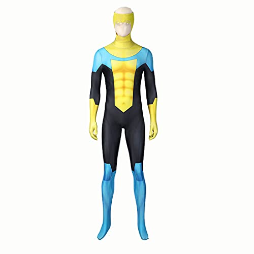 Mens Mark Grayson Cosplay Costume Invincible Role Play Jumpsuit Halloween Bodysuit