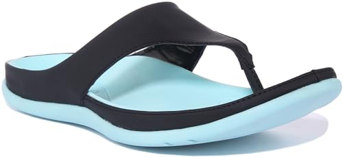 Strive Ilya - Sandali da donna, nero/blu, 35.5 EU