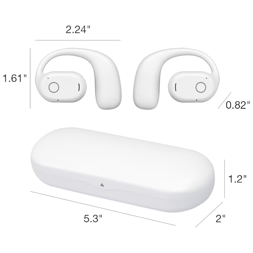 Image of iLive Electronics 16mm Driver Clear Truly Wireless Open Ear Earbuds, White, IAEBTO34W