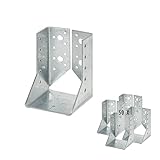siwitec - Zapatos de viga tipo B (50 unidades, 60 x 100 mm, galvanizados, marcado CE, grosor del material 2 mm, conectores de madera resistentes a la intemperie, zapatos para postes, conectores de