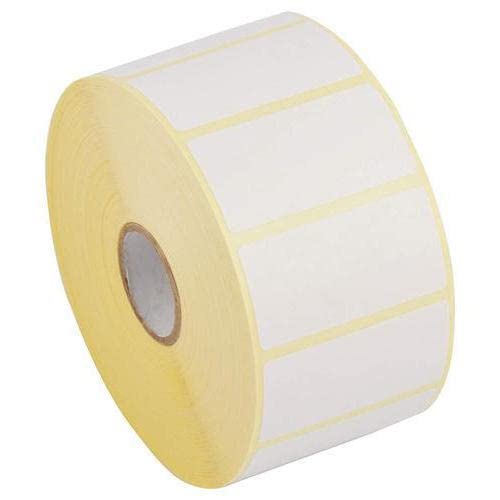 50x25 MM Chromo / Paper Label, 1 UP, 1 roll of 2000 Labels, Total 8000 Labels, Ribbon Required for Printing, Pack of 4 Rolls (4)