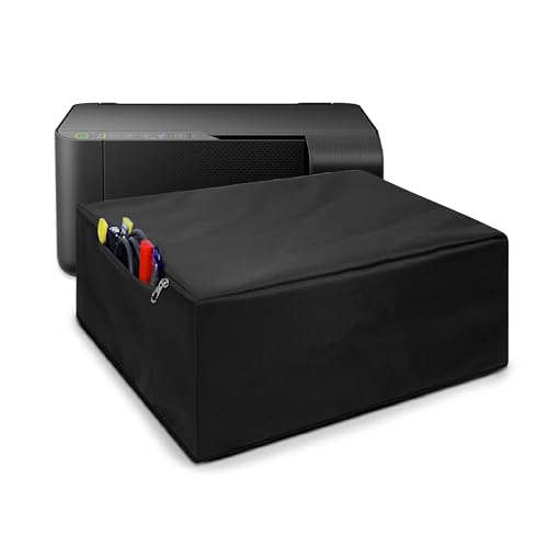 Image of ALIFIYA Nylon Dust Proof Washable Printer Cover for Epson L3250 / L3260 / L3212 / L3200 / L3251 All-in-One Ink Tank Printer - Black