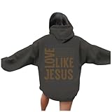 Photo Gallery felpa da donna con cappuccio con scritta "gesù love like jesus", da spiaggia, cristiana, 2025, essenziale, con cappuccio, per adolescenti, casual, grafica, estate, con cappuccio, maglioni alla moda Photo Gallery felpa da donna con cappuccio con scritta "gesù love like jesus", da spiaggia, cristiana, 2025, essenziale, con cappuccio, per adolescenti, casual, grafica, estate, con cappuccio, maglioni alla moda