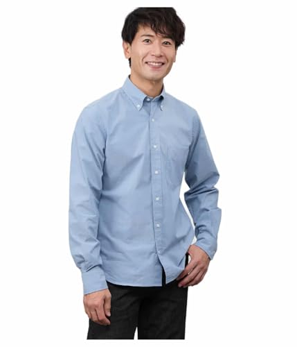 [ニューヨーカー] ロングスリーブ ダンガリー 長袖ショートボタンダウンシャツ メンズ 15765707 サックス L