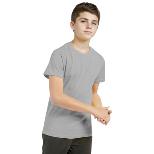 Image of Kids Round Neck Boys Tshirt | Short Sleeves | Natural Organic 100% Cotton Soft Comfortable Fabric | School Plain Color Original Branded Half Sleeve | T-Shirt for Boy Kid | Sleepwear Everyday Casual
