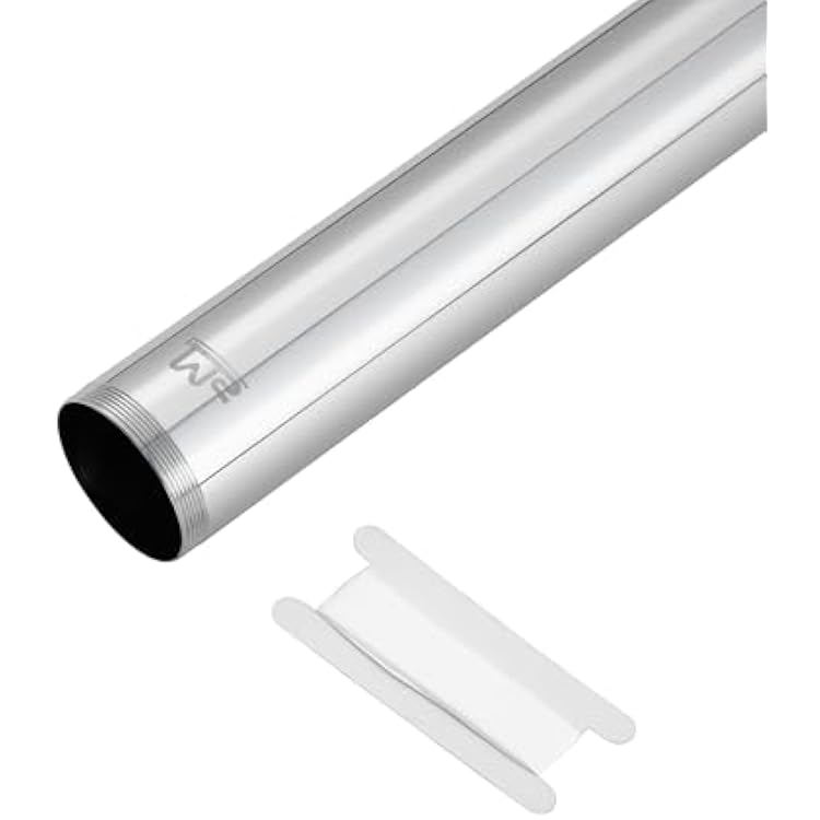 ZM 1-1/2 In. x 12 In. Brass Threaded Tube for Tubular Drain Applications, 20 Gauge, Chrome Plated