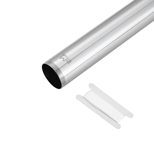 ZM 1-1/2 In. x 12 In. Brass Threaded Tube for Tubular Drain Applications, 20 Gauge, Chrome Plated