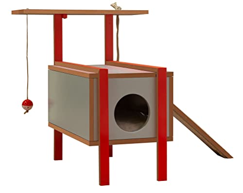 Casinha de gato com arranhador Ron Home Lina