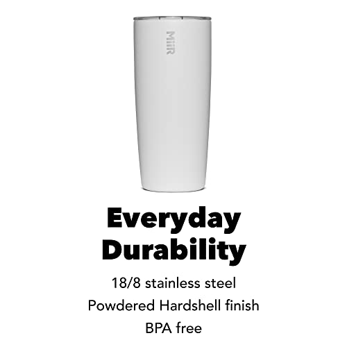 Miir, Tumbler, Vacuum Insulated, Stainless Steel With Slide Lid, Cup Holder Compatible & Bpa Free, White, 20 Fluid Ounces #TOP3