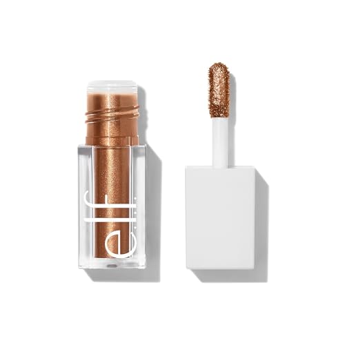e.l.f. Liquid Metallic Eyeshadow, Effektvoller Lidschatten mit Metallischem Finish, Langanhaltende Formel auf Gel-Basis, Schnell Trocknend, Meteor