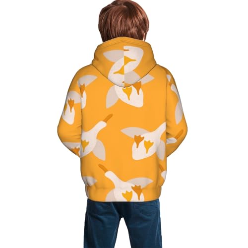 Flying Ducks Kid Hoodies Boys Sweatshirts Girls Pullover with Pocket4