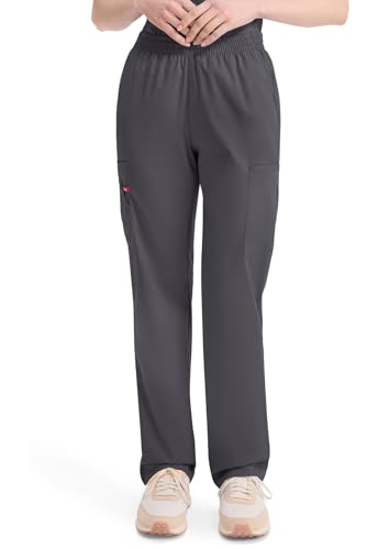 Image of Dickies EDS Signature Scrubs for Women, Elastic Waist Pull-On Cargo Pants for Women in Soft Brushed Poplin - 86106