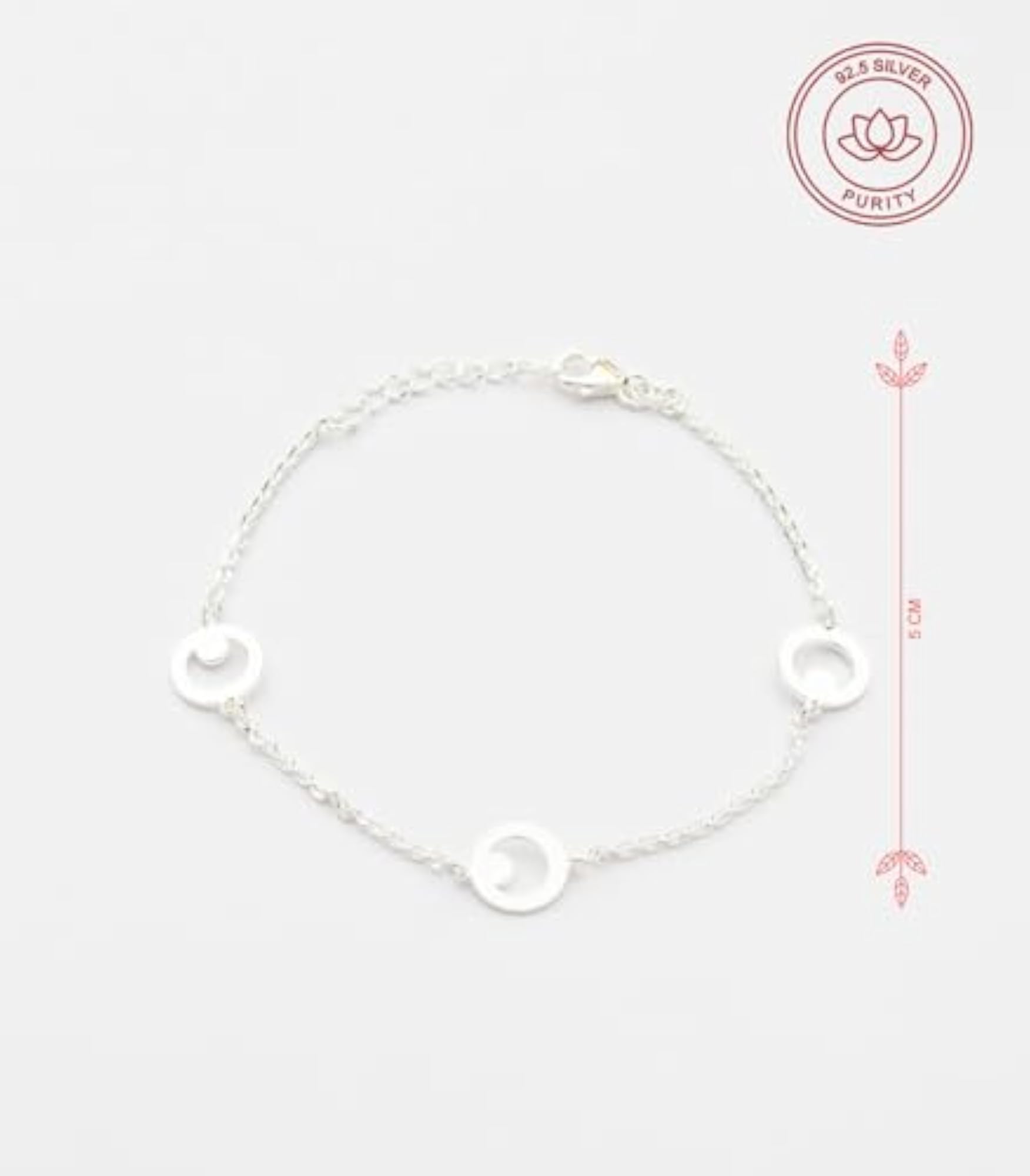 Women's 925 Sterling Silver Adjustable Bracelet with Hallmark